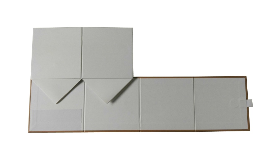 Kraft Paper Printing Logo Foldable Flip Type Cardboard Rigid Box
