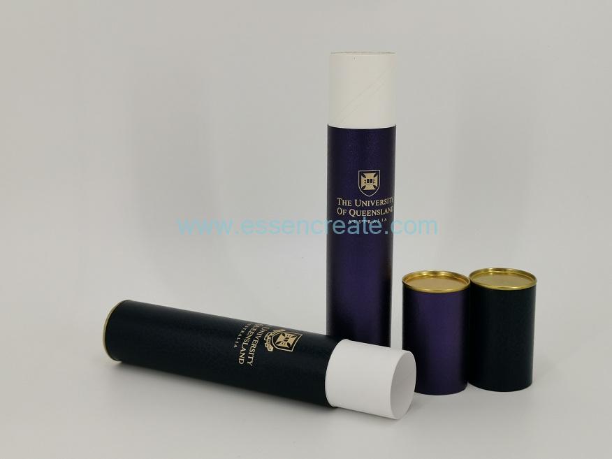 White Card Paper Tube with Tin End