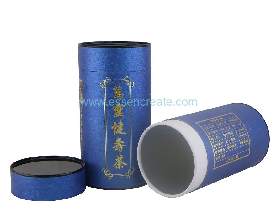 Rolled Edge Paper Tube with Tin Lid