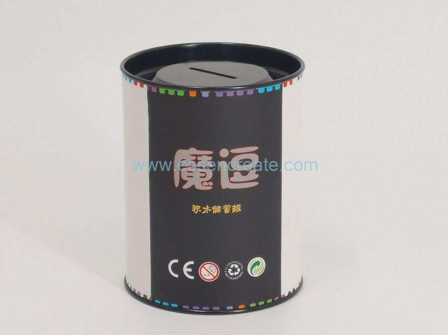 Money Bank Cardboard Paper Tube with Coin Slot 
