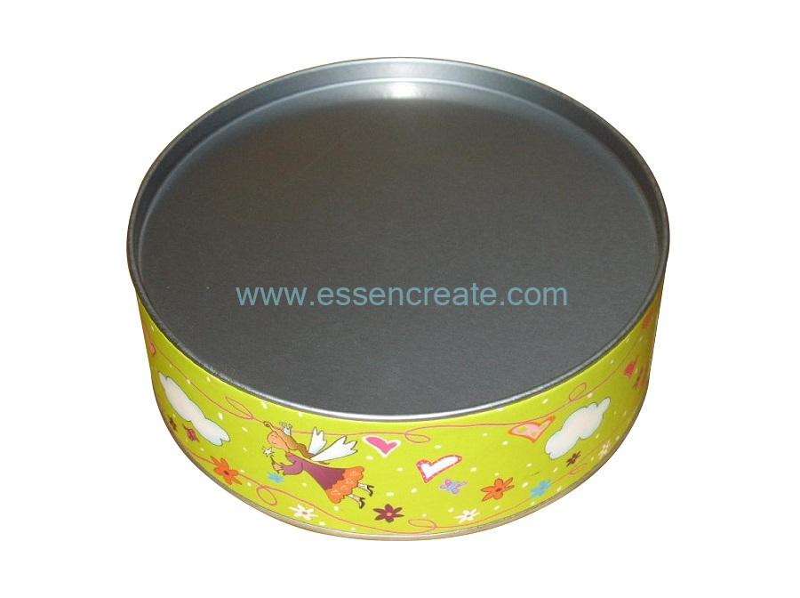 Round Chocolate Biscuits Packaging Box with Tin Lid