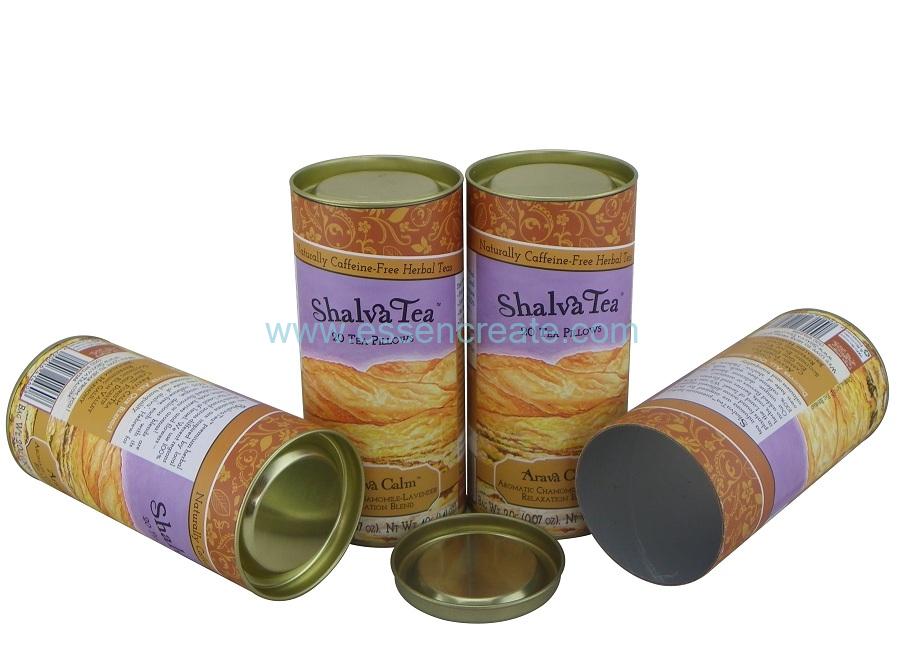 Aromatic Chamomile Lavender Blend Tea Packaging Paper Tube