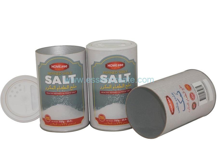 Refined Table Salt Shaker Top Packaging Paper Tube