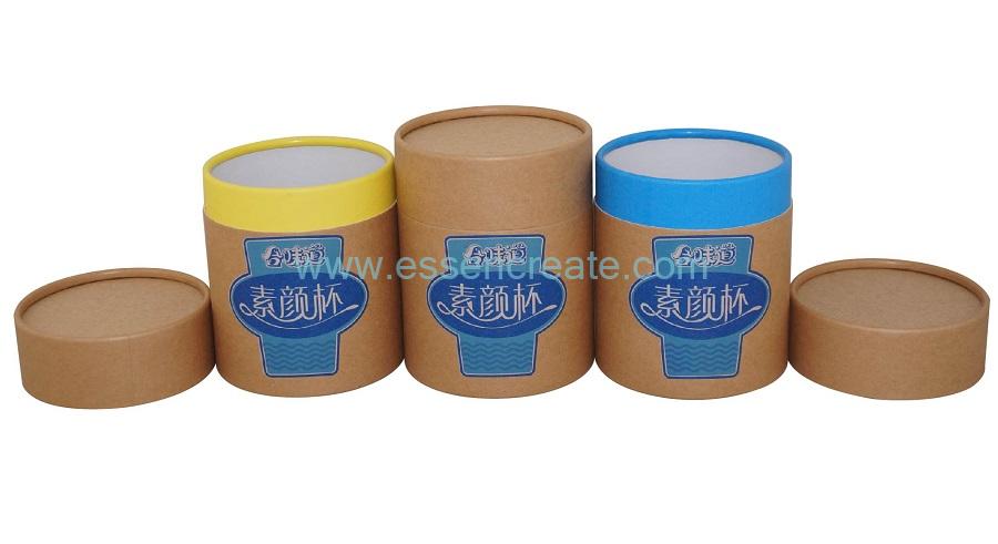 Custom Printed Noodles Paper Packaging Cardboard Cylinder Boxes 