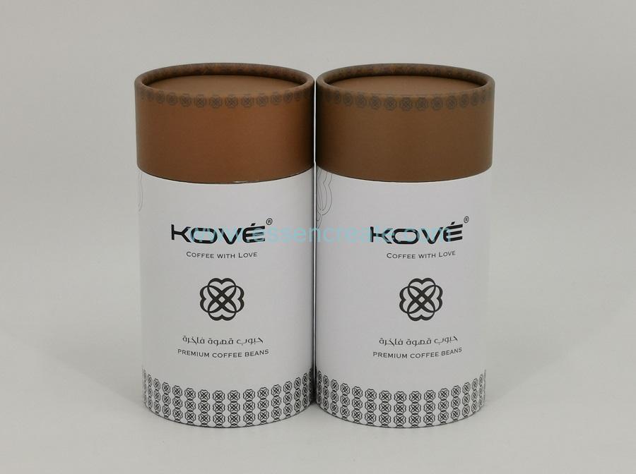 Kaffeebohnen-Verpackungspapier-Kartonbehälter mit Doppeldeckel
