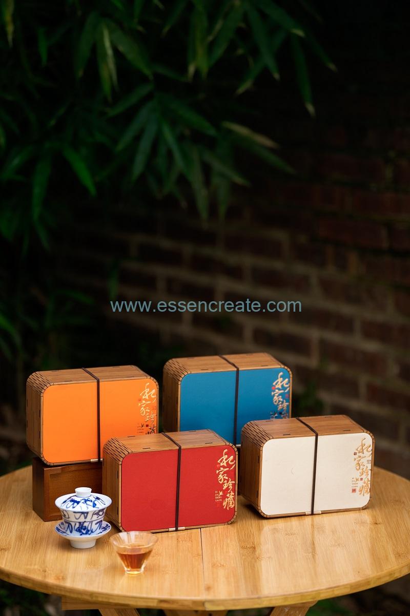 Exquisite hollow-carved wooden box tea packaging