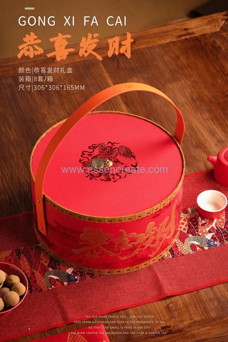 Exquisite hollow-carved wooden box tea packaging