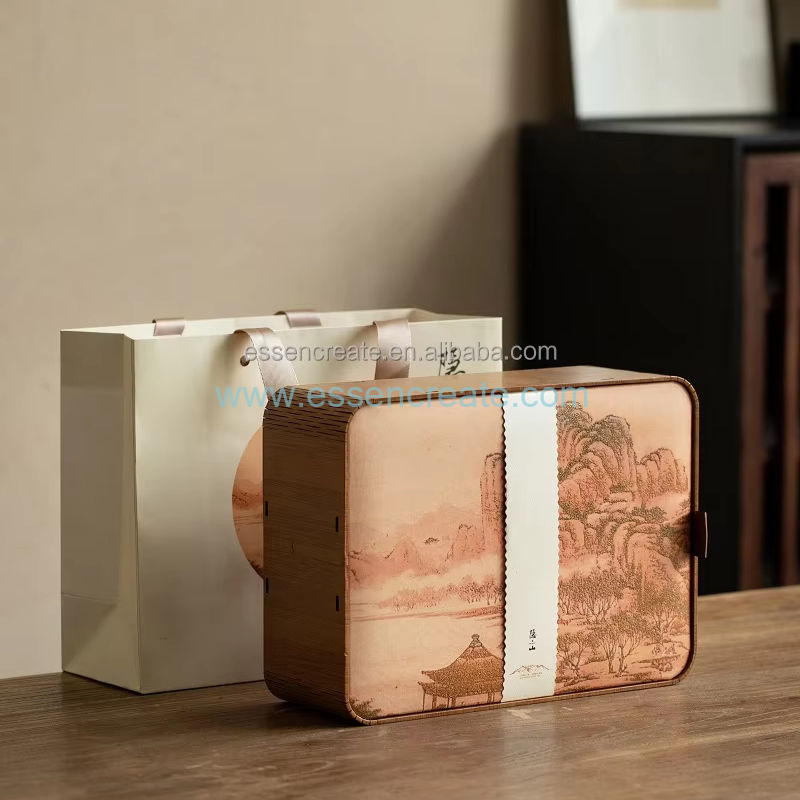 Exquisite hollow-carved wooden box tea packaging