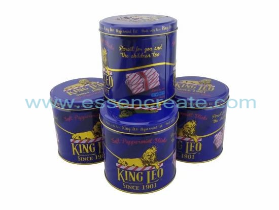Snack Candy Cookies Biscuit Tin Round Metal Cans