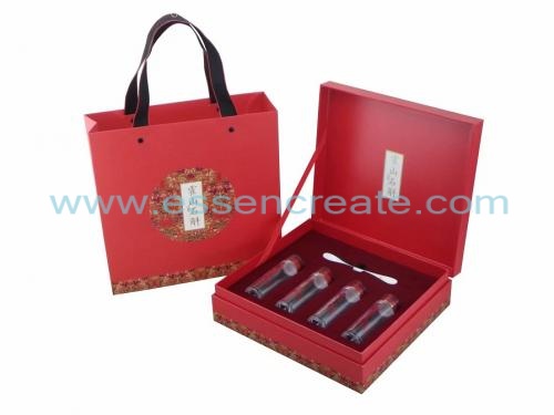 Glass Bottles and Spoon Packaging Gift Box