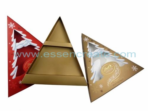 Weihnachtsschokolade Verpackung Dreieck Geschenkbox