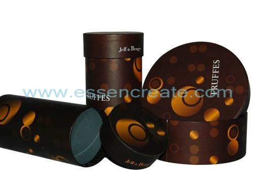 Rolled Edge Chocolate Paper Canister