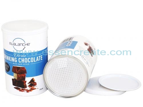 Schokoladenrohrbehälter in Papierqualität für Lebensmittel
