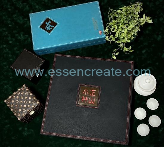 Produces Leather Ceramic Kung Fu Tea Gift Boxes