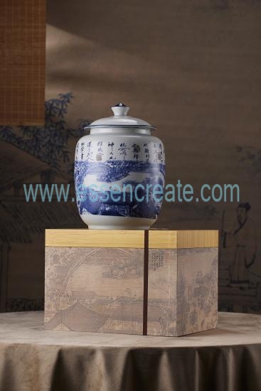 Qingming Shanghe Pattern Ceramic Pot Packaging