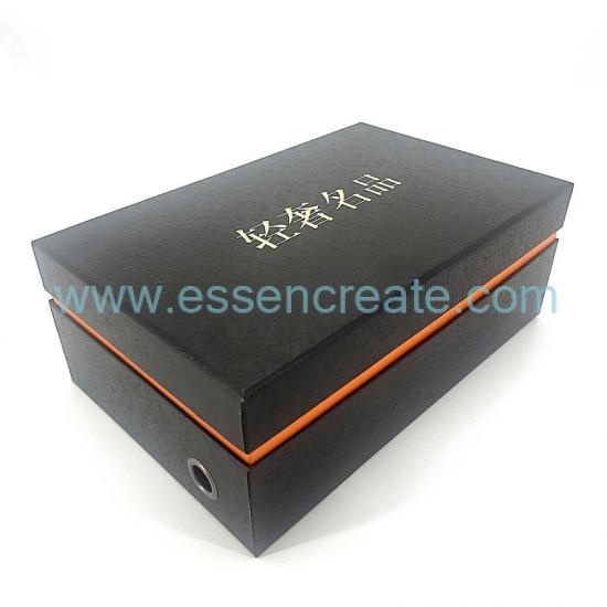 Hochwertige Schuhverpackungsbox mit World Deckeldesign