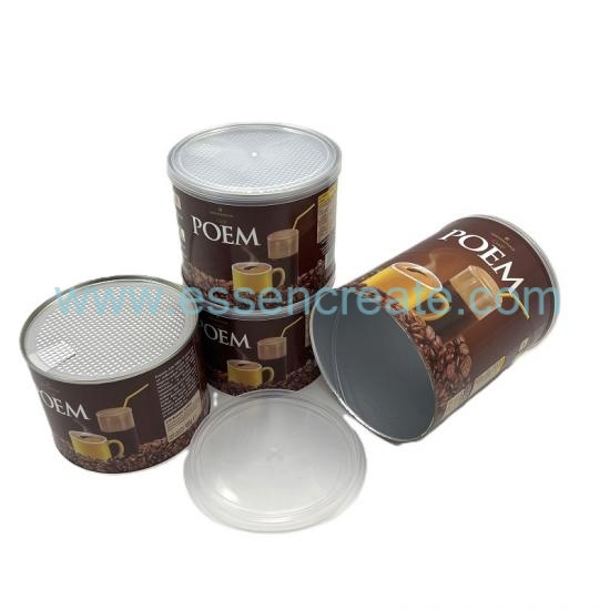 Custom Printed Muesli Coffee Bean Cylinder Jar