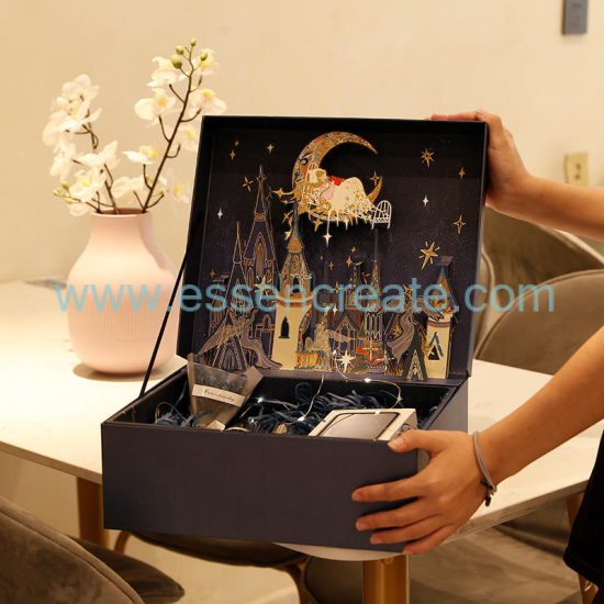Custom  Kids Christmas 3D Gift Paper Boxes