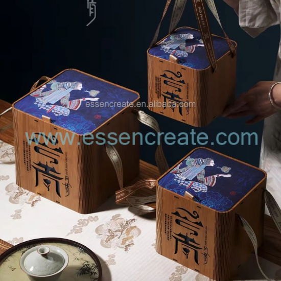 Individuelle Teeverpackung aus Holz
