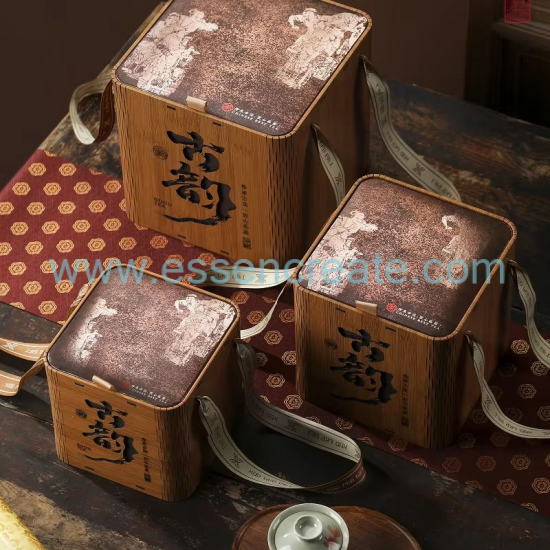 Individuelle Teeverpackung aus Holz